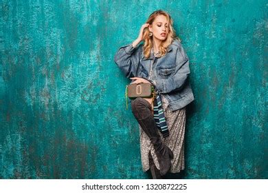 Sexy Attractive Stylish Blonde Woman Jeans Stock Photo 1320872225 Shutterstock