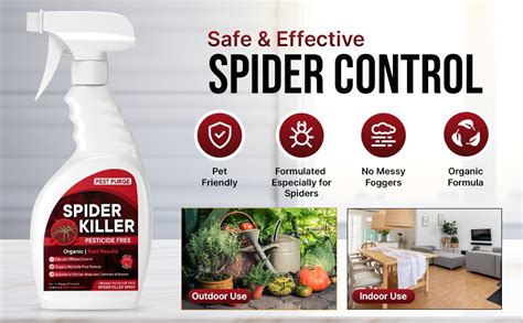 Spider Killer And Repellent Spray L Kills On Contact L Indoor And Outdoor Use L Organic L Pesticide