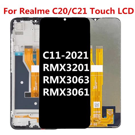 OPPO Realme C11 RMX3231 LCD 디스플레이 터치 스크린 C20 C21 R 티몬