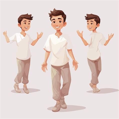 Premium Vector Handsome Man In White Attire Vector Art Flat Design