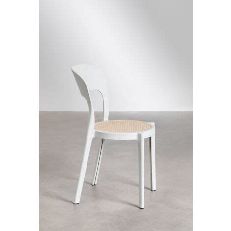 Pack De Chaises De Salle Manger Empilables Odilia Sklum Blanc Gardenia