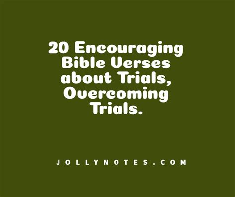 20 Encouraging Bible Verses About Trials Overcoming Trials Daily