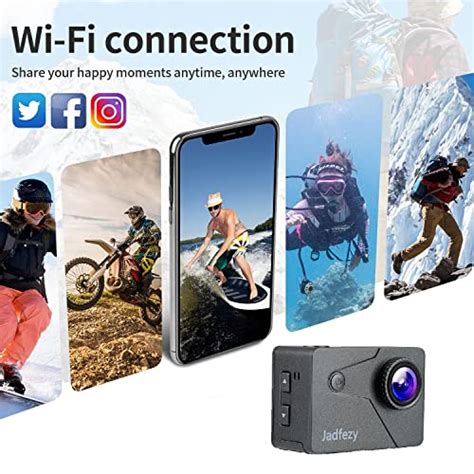 Jadfezy Action Camera K Fps With Eis Anti Shake Wifi And Remote