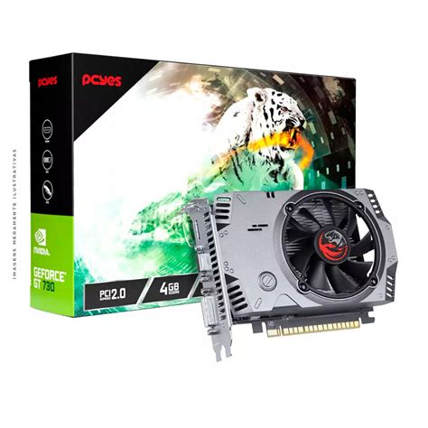 Placa De Vídeo Pcyes Geforce Gt 730 4gb Gddr5 Pvgt7304gb