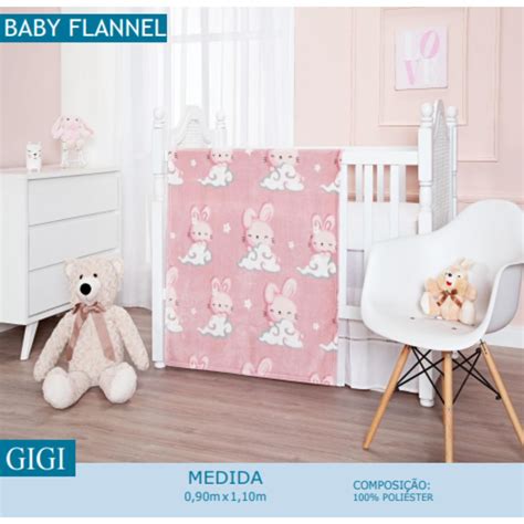 Cobertor Etruria Baby Flannel Gigi Antialergico 110x90cm Lari Moon