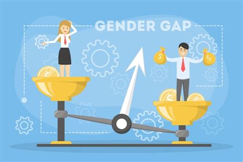 Premium Vector Gender Gap Concept Idea Of Different Salary