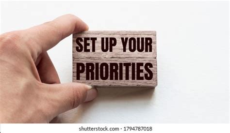 Set Your Priorities Symbol Concept Words Stock Photo