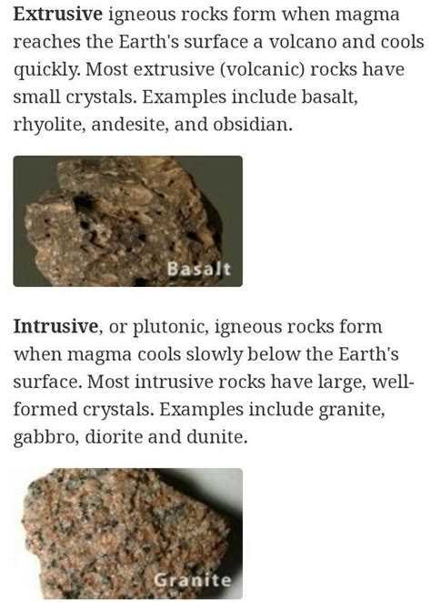 Differentiate Between Intrusive And Extrusive Igneous Rocks Brainly In