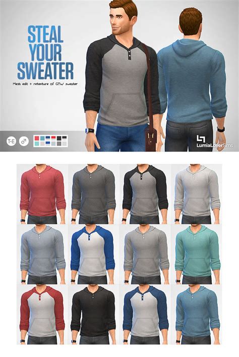 Sims Henley Cc For Guys Girls Long Sleeve Henley Shirt Guys And