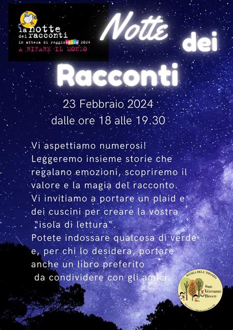 La Notte Dei Racconti Nei Nidi E Nelle Scuole Dinfanzia Di Albinea