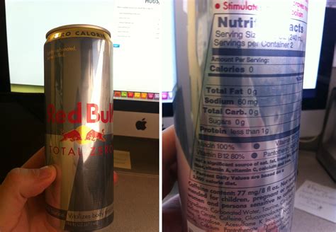 Red Bull Zero Nutrition Facts