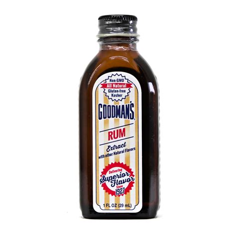 Natural Rum Extract 1 Ounce Goodmans Flavorings