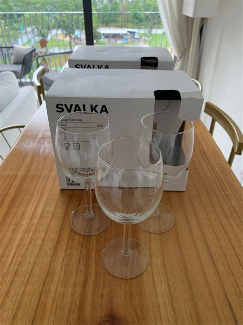 New Ikea Svalka Wine Glasses X2 Boxes Furniture And Home Living Kitchenware And Tableware Other