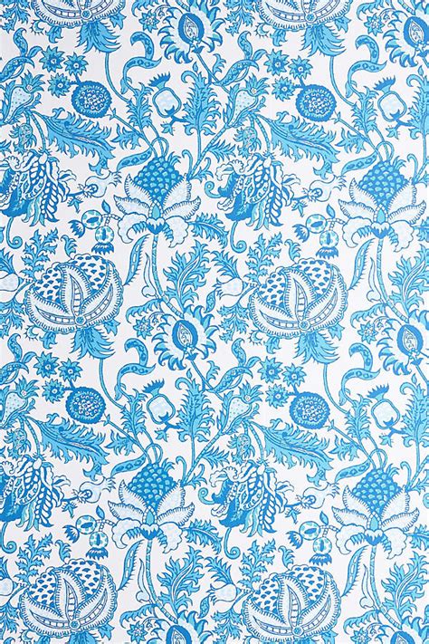 Roller Rabbit Amanda Jacobean Wallpaper Blue Shopstyle Decor