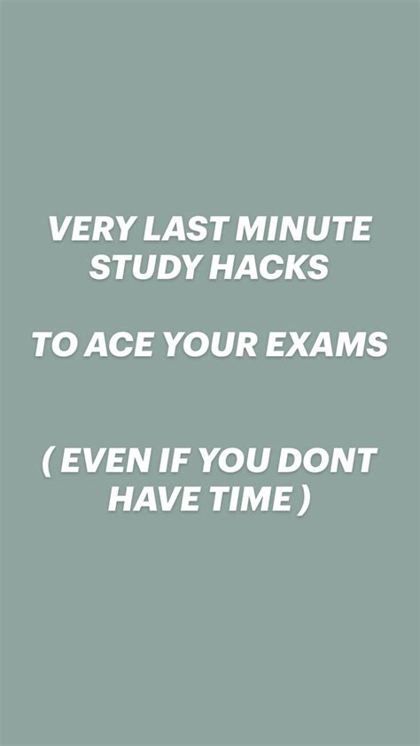 Last Minute Study Hacks To Ace Your Exams