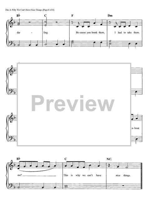 This Is Why We Cant Have Nice Things Sheet Music By Taylor Swift For