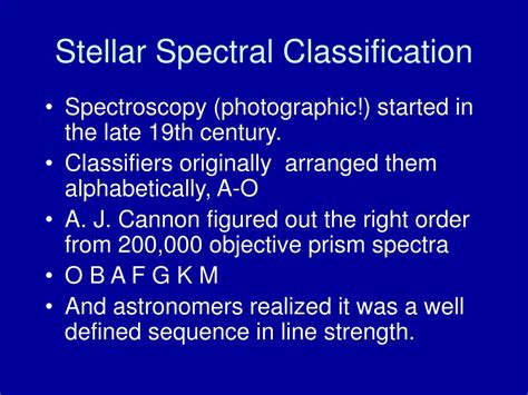 Ppt Stellar Spectra Powerpoint Presentation Free Download Id 9555033