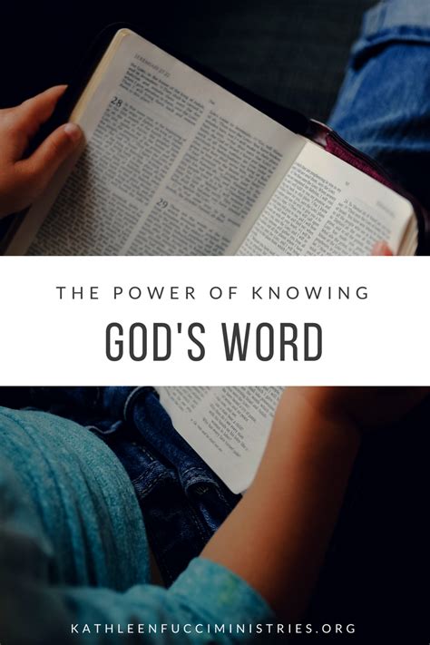 The Power Of Knowing Gods Word — Kathleen Fucci Ministries