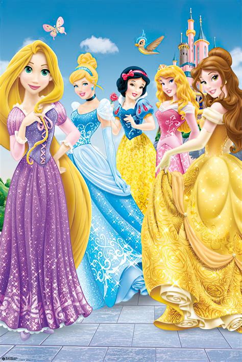 Disney Princesses Disney Movie Poster Print 5 Princesses And The