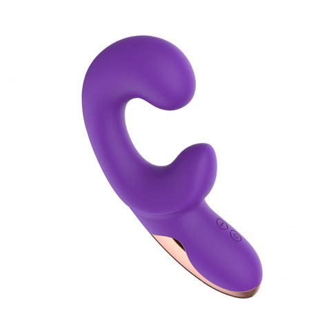 Vibrador Duplo Est Mulo Em Formato Curvado Vipmix Roxo Sex Shop