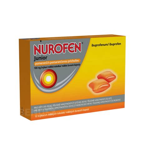 NUROFEN JUNIOR POMERANČ 100MG CPS MDM 12 - Lékárna Damona
