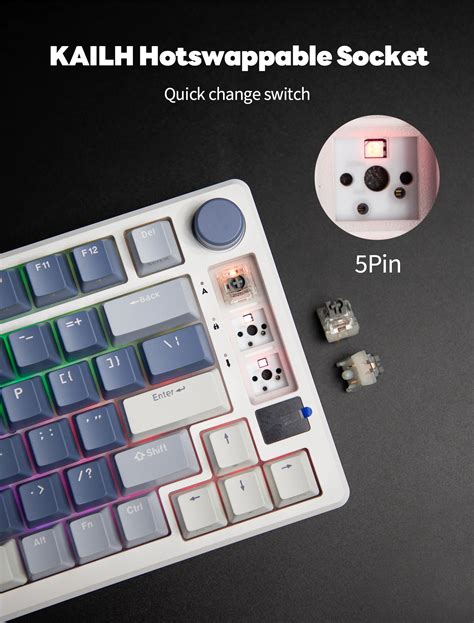 Royal Kludge Rk M75 Mechanical Keyboard Wireless Rgb Gasket Gaming ...