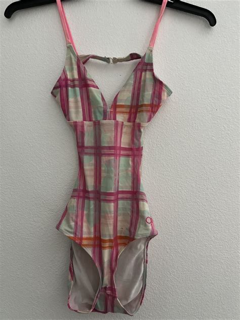 Op Pinkorange Strappy One Piece Bathing Suit Size Xl Gem