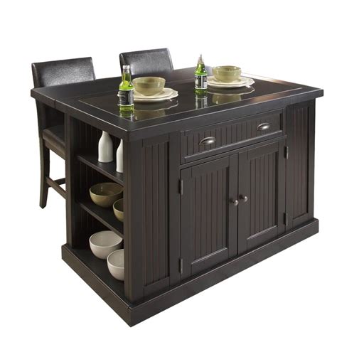 Beachcrest Home Rabin Piece Kitchen Island Set With Granite Top