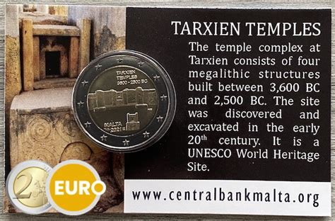 2 Euro Malta 2021 Tarxien Temple BU FDC Coincard MdP Mint Mark