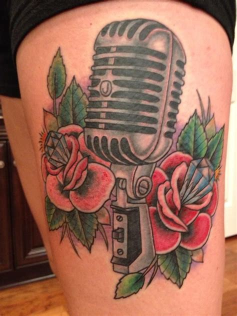 Pin By Adrian Lea On Lovely Tattoos Microphone Tattoo Mic Tattoo Tattoos