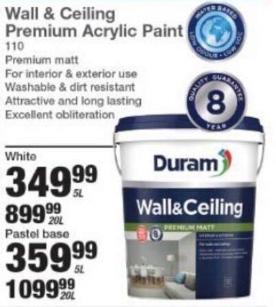 Duram Wall Ceiling Premium Acrylic Paint White L Offer At Mica