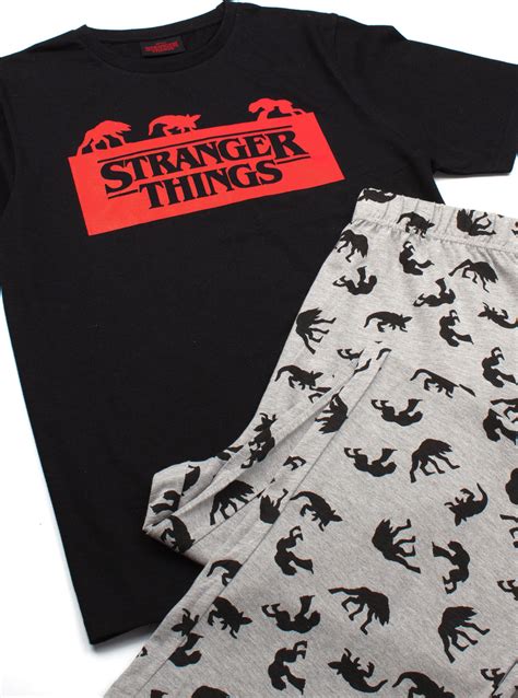 Stranger Things Pyjamas Mens Short Or Long Leg Options Pjs Large