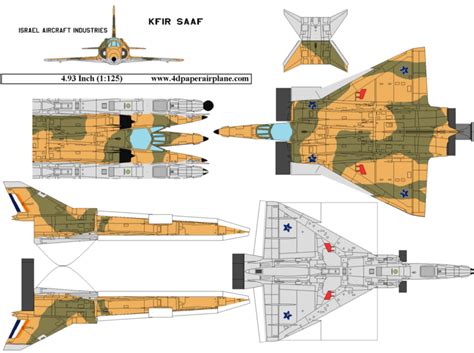 4d Paper Airplane Model Template Jet Airplane