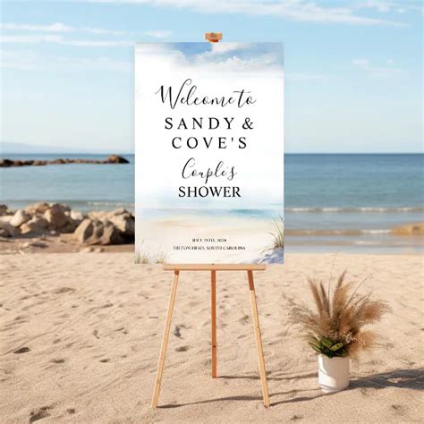 Minimal Beach Welcome Sign Poster Zazzle
