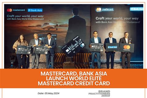 Mastercard Bank Asia Launch World Elite Mastercard Credit Card Brand