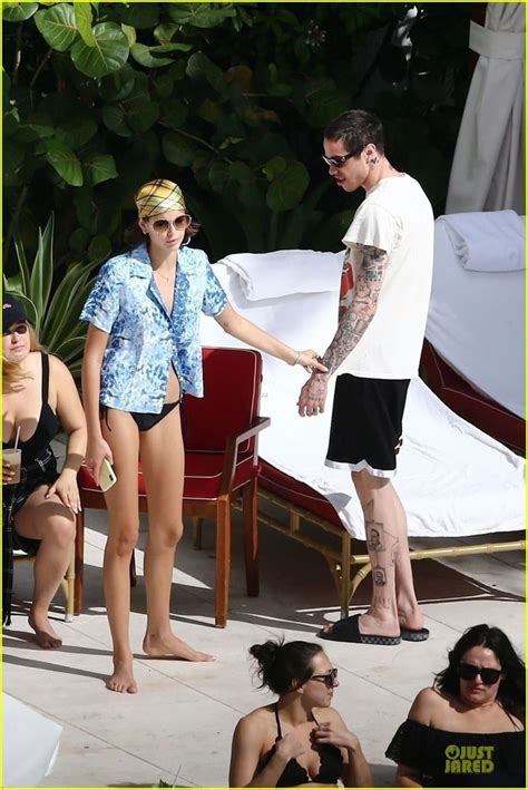 Photo: kaia gerber pete davidson kiss poolside in miami 071 | Photo 4392646 | Just Jared ...