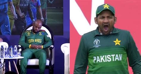 "Bavuma making sure we don't miss Sarfaraz Ahmed" - Fans react after ...