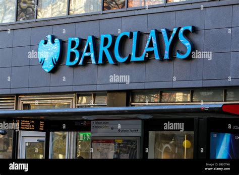 An exterior view of a Barclays Bank branch in central London Stock ...