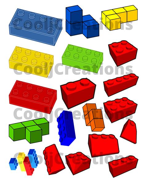 Building Legos Clip Art