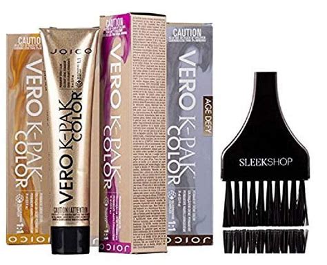 Joico Vero K Pak Color Age Defy Permanent Creme Hair Color With Sleek Tint Brush 10nn Violet