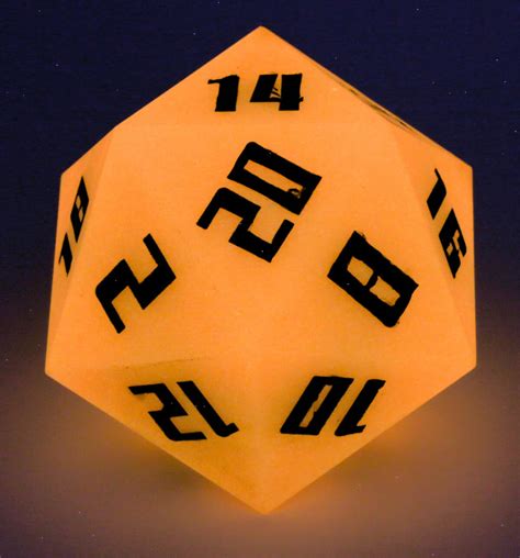 Giant D20 Glow In The Dark Orange Huge 54mm Ttrpg Game Die Etsy