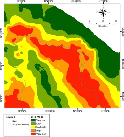 Flood Susceptibility Map Using Brt Model Download Scientific Diagram