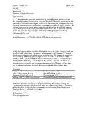 Experiment Orgo Lab Organic Chem Ii Lab Hinal Joshi