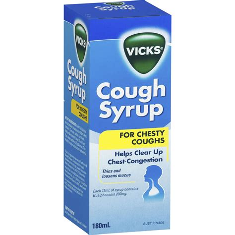 Vicks Cough Syrups Syrup For Chesty Cough 180ml Woolworths