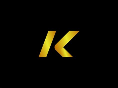 Premium Vector Gold Letter K Logo With A Black Background