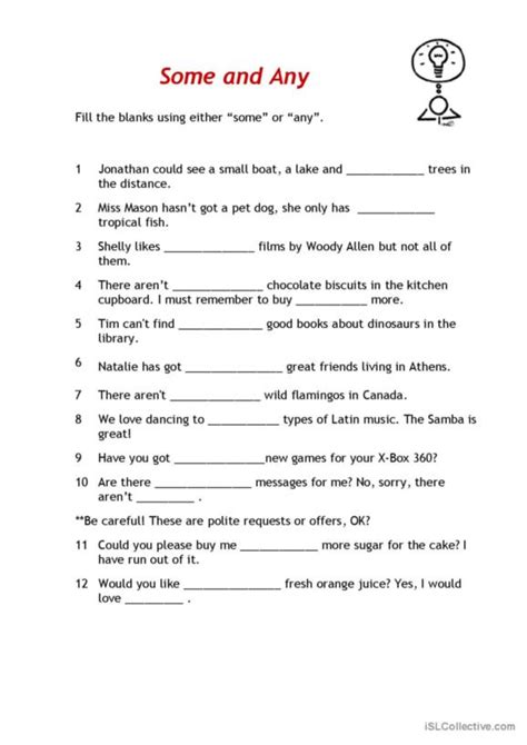 136 Some Or Any English Esl Worksheets Pdf And Doc