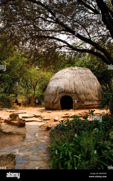 African Zulu Hut In The Gardens Of The Voortrekker Monument In Pretoria