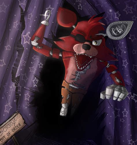 Foxy The Pirate 3 From Fnaf Fnaf Foxy Shadow Drawing Wolf Spirit