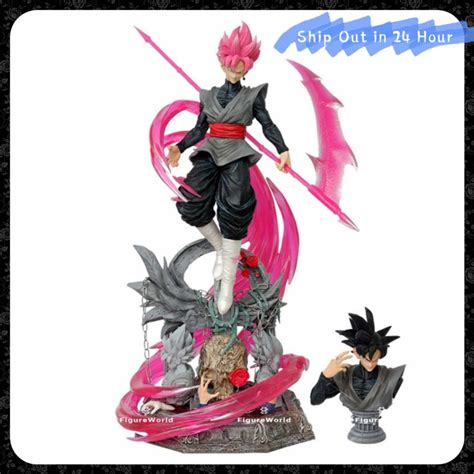 READY STOCK55CM DRAGON BALL YUNQI PINK GOKU ZAMASU LIGHT UP FIGURE