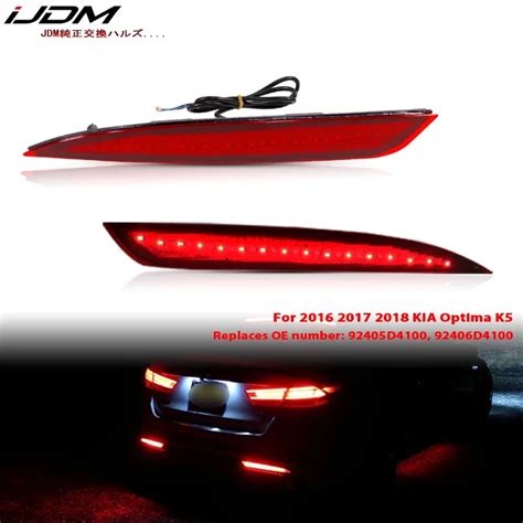 IJDM Luces LED Reflectoras Para Parachoques Trasero De Coche Accesorio